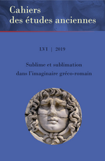 Couverture Sublime et sublimation dans l’imaginaire gréco-romain