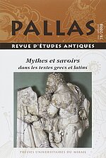 Couverture Mythes et savoirs dans les textes grecs et latins