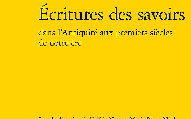 Couverture Ecritures des savoirs
