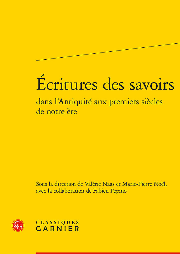 Couverture Ecritures des savoirs